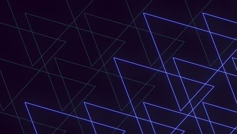 mesmerizing blue triangle pattern with glowing geometric lines