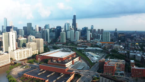 chicago with the skyline in the background