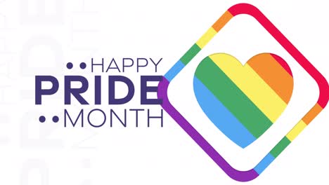 happy pride month, june. hd, 4k footage. motion design holiday animation. loop video.