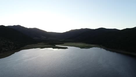 Chilean-vineyard-and-tranque-aerial-view-footages