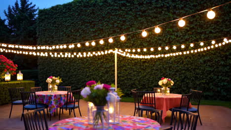 romantic outdoor dinner party