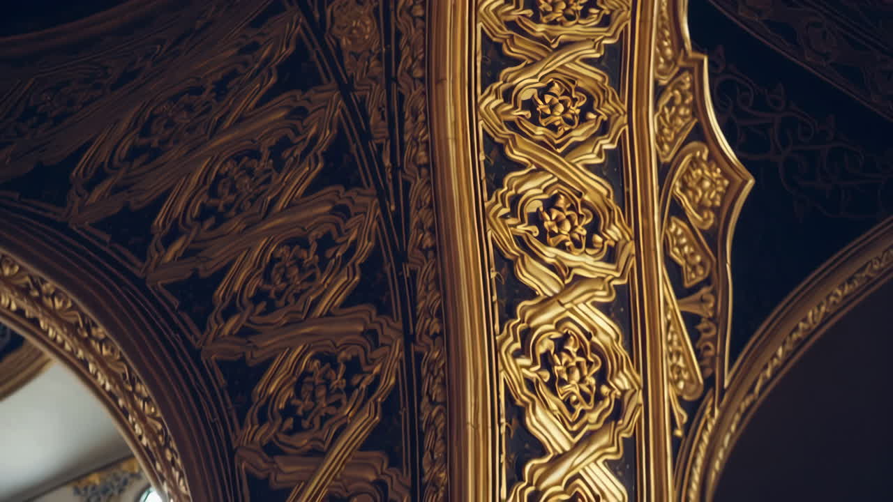 Intricate Golden Architectural Details
