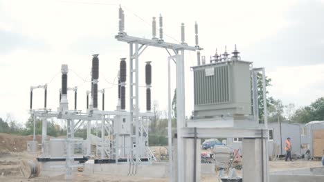 construction of a transformer substation