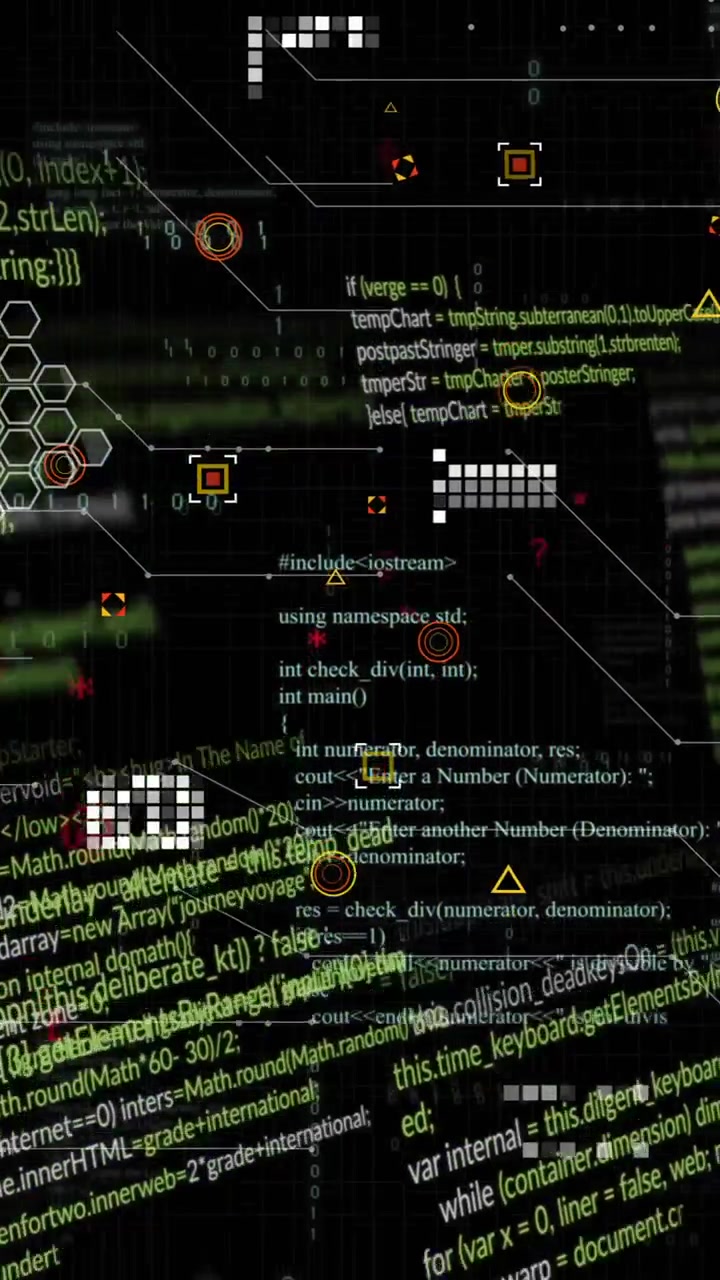 Animation of shapes moving over data processing