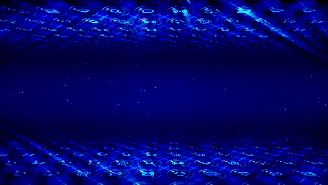 웹 아이콘 세트, 인터넷 커뮤니케이션 배경, cg 루프 애니메이션