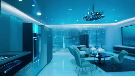 futuristic smart home interior design