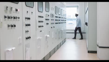 engineer in a power plant control room