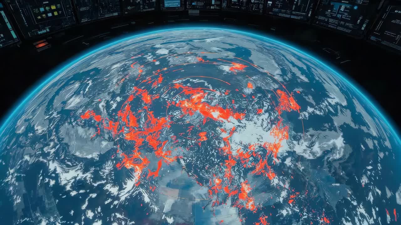 Earth in flames