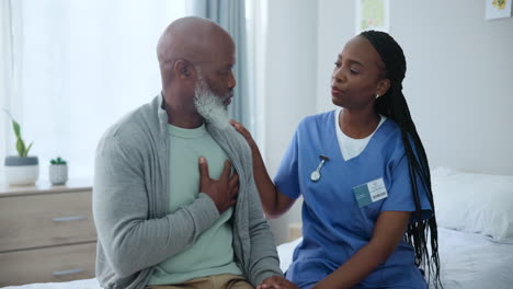nurse comforting a senior patient