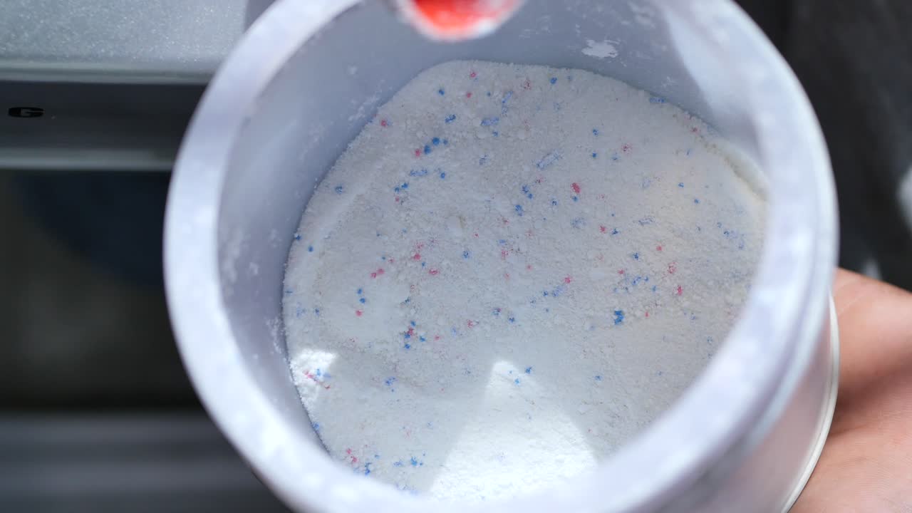 detergente para lavar ropa de medición