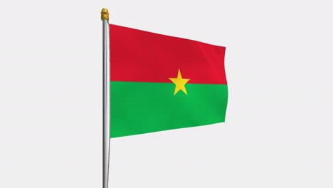 loop video of burkina faso flag  fluttering in the wind, slow motion video of 4k , with alpha channel