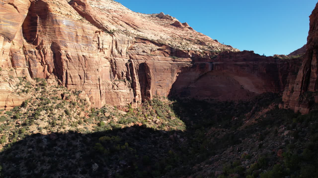 Aerial View of Zion National Park Canyon