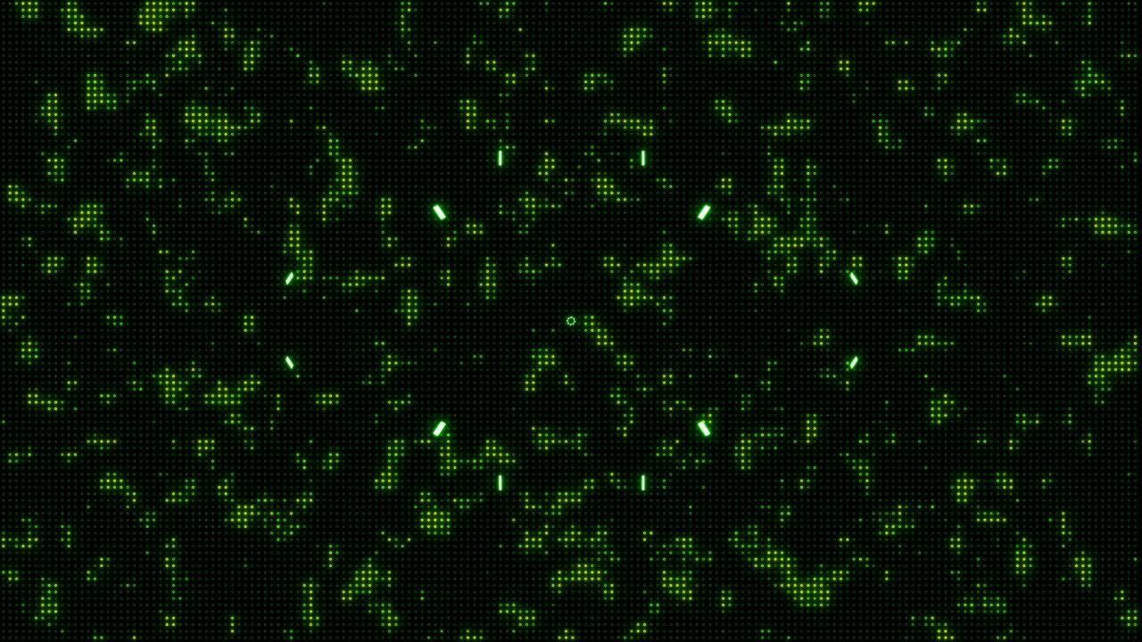Animated Green Futuristic User Interface Elements