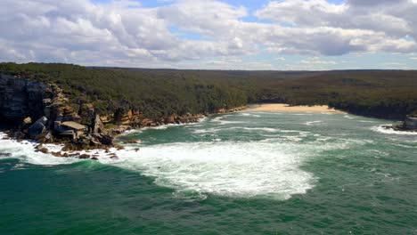 providential point lookout to wattamolla beach in royal national park, sydney, new south wales, australia