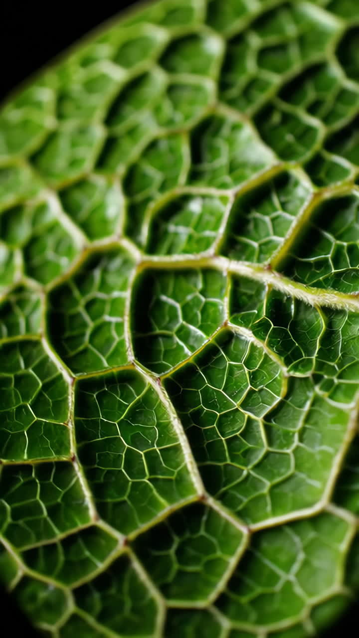 Primo Piano delle Vene Intricate di una Foglia