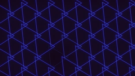 Blue-neon-triangles-pattern-on-black-gradient