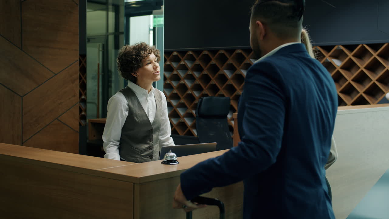 Hotel Reception Desk Interaction