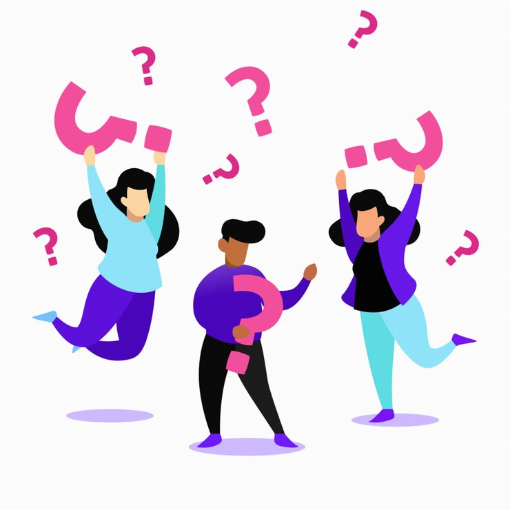 personas con signos de interrogación