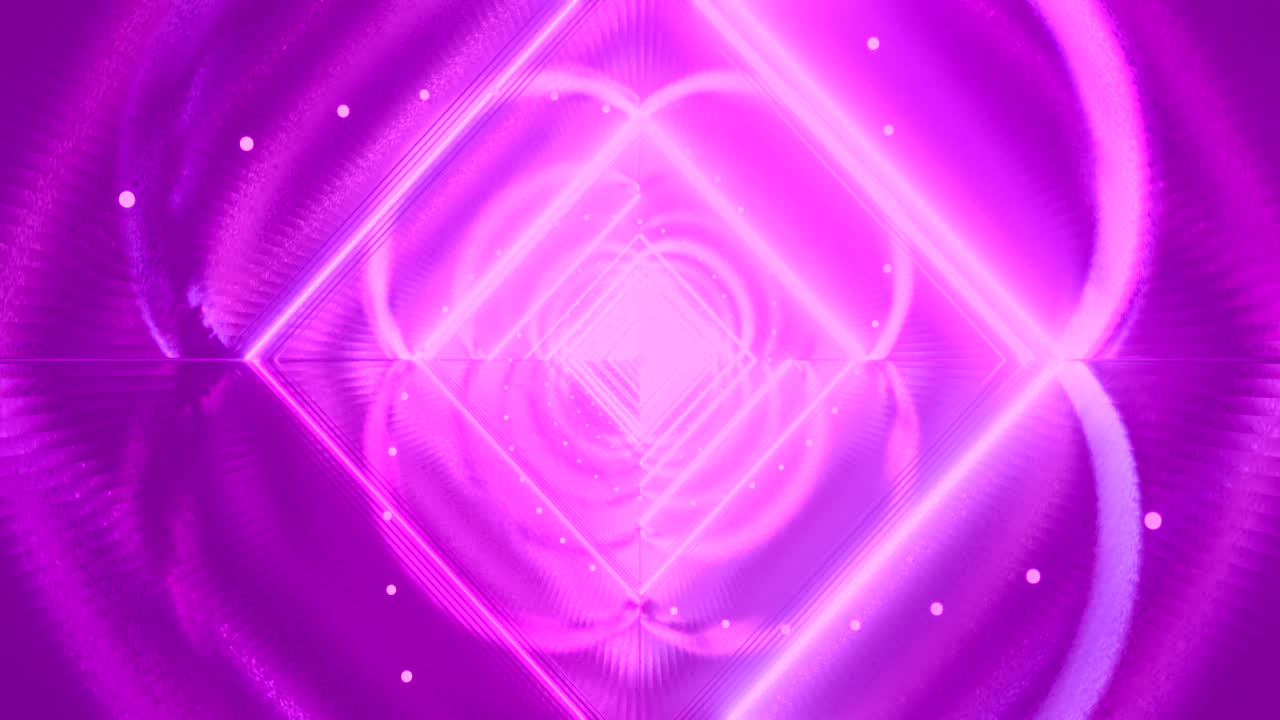 Vibrant purple light patterns flow through an endless tunnel, creating a captivating and hypnotic atmosphere. Ideal for screensaver use to enhance visual interest