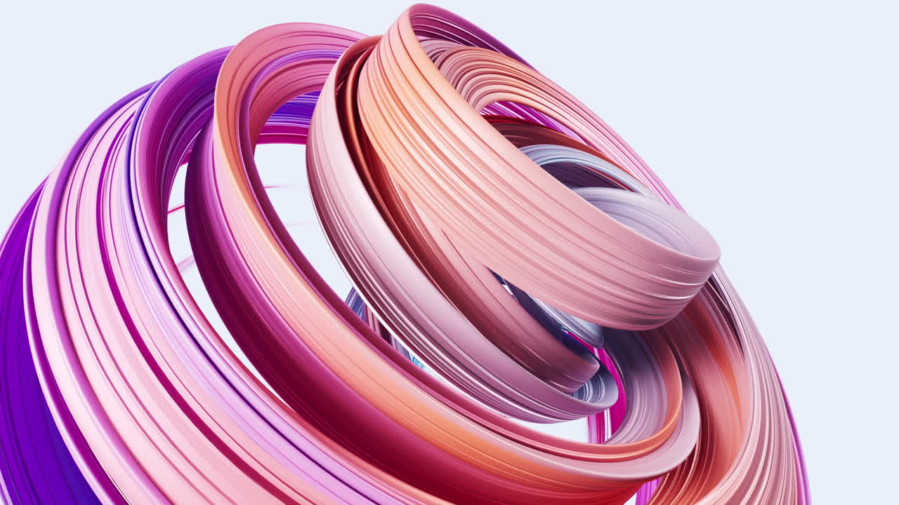 Flowing curve lines background, 3d rendering.