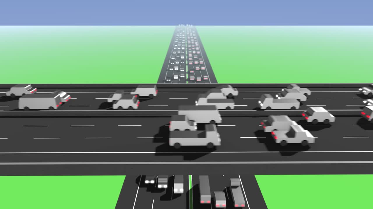 무거운 교통 다리 루핑