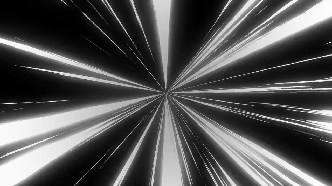 コミック風スピード感のある炎の光アニメーション（黒背景）