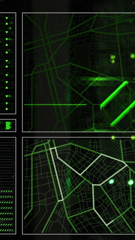animación del procesamiento de datos en la sala de servidores