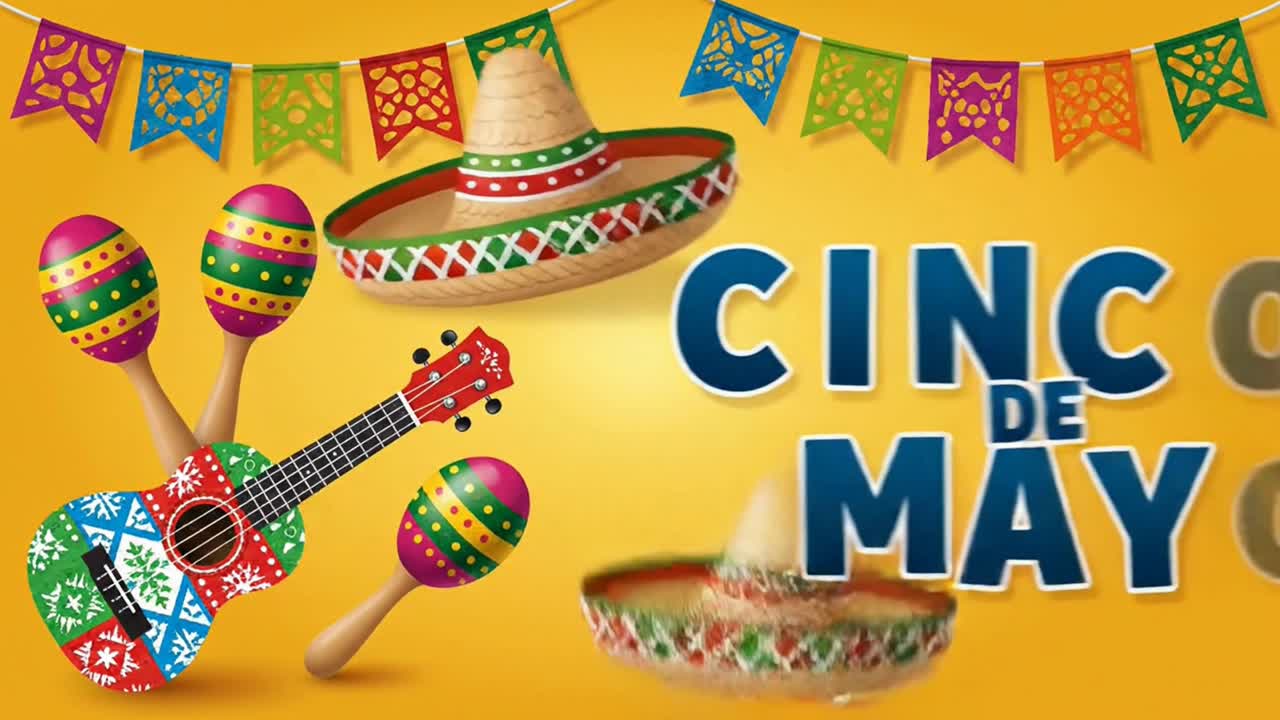 Celebración musical del Cinco de Mayo con elementos mexicanos tradicionales