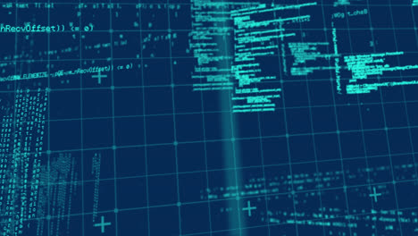 animación del procesamiento de datos en el fondo de la marina