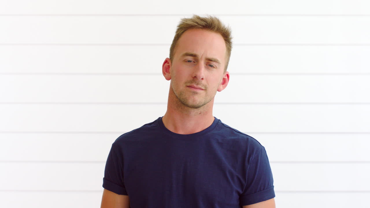 Portrait of a male with a serious expression