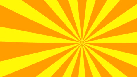 fondo de movimiento de bucle sin costuras de estallido de sol de dibujos animados de 4k