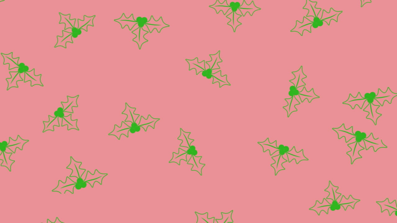animación del patrón sagrado de navidad sobre un fondo rosa