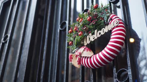 welcome christmas wreath