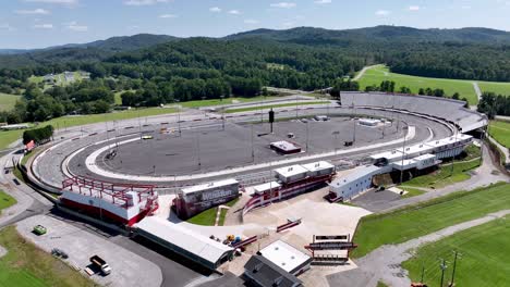 aerial fast orbit north wilkesboro speedway in north wilkesboro nc, north carolina