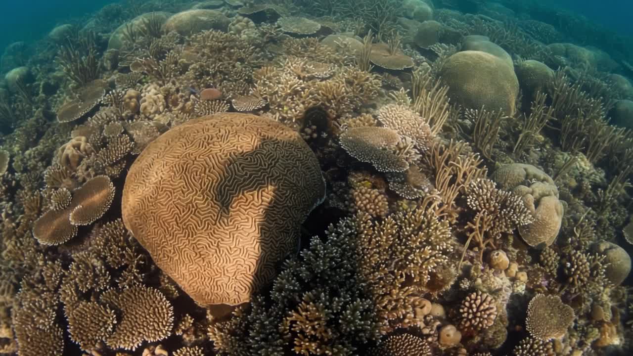Levende undervanns korallrev-økosystem: En nærbildeutforskning av mangfoldig marint liv og fantastiske korallstrukturer i et tropisk habitat