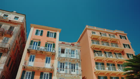 beautiful orange buildings in a mediterranean city