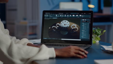 african woman engineer working at new project using laptop