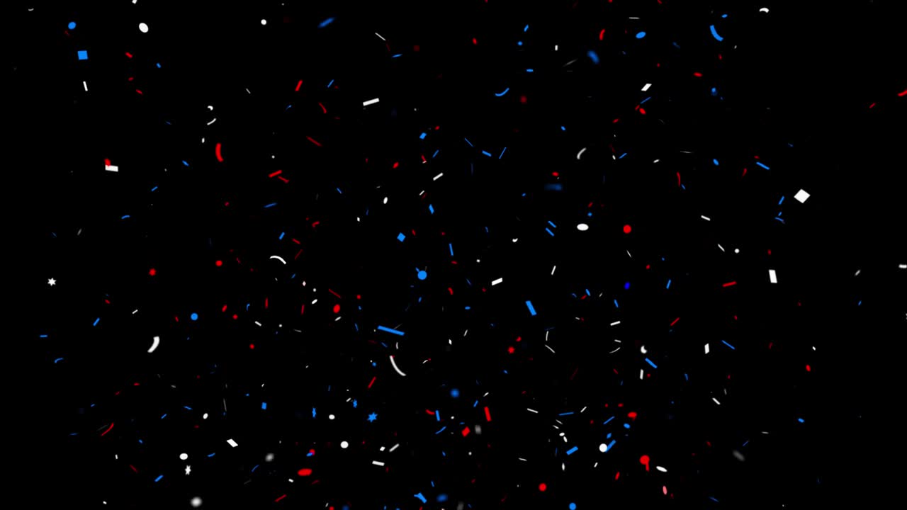 멀티 컬러 팝퍼 콘페티, 떨어지는 입자, 4k 루프 애니메이션, 그린 스크린
