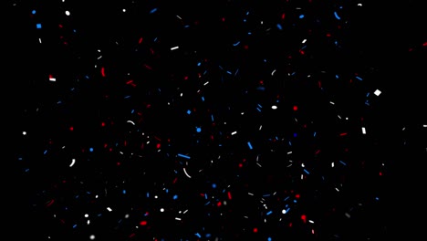 el confeti multi-color popper cae hacia abajo partículas animación de bucle 4k pantalla verde.