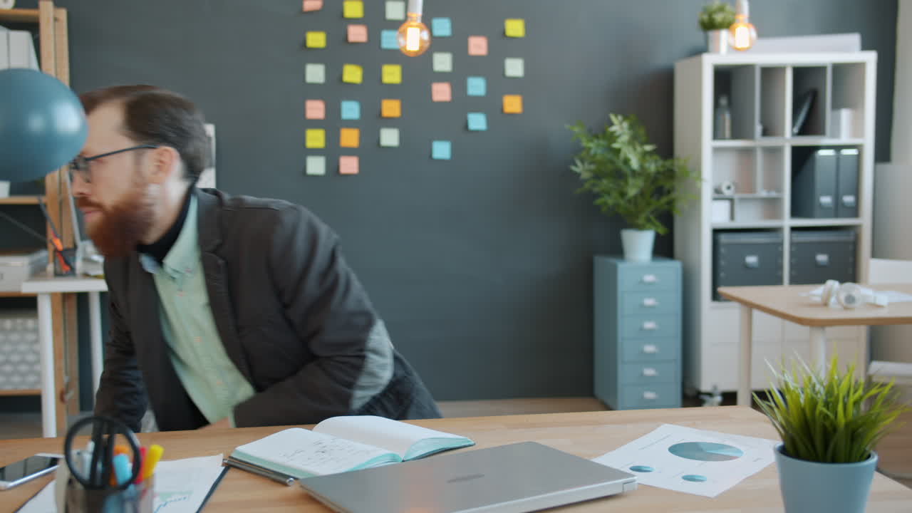 Businessman Working in Modern Office