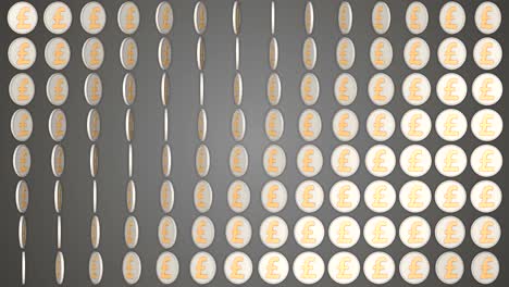libra inglesa moneda de fondo gris monedas giratorias