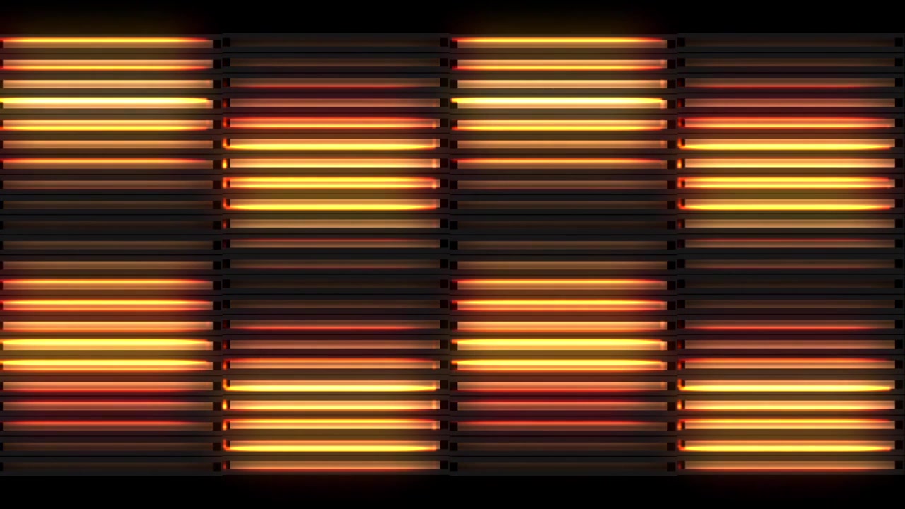 Digital Neon Tubes Illuminating Lights Flashing