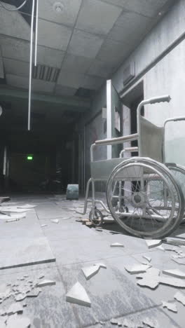 a creepy, abandoned hospital hallway