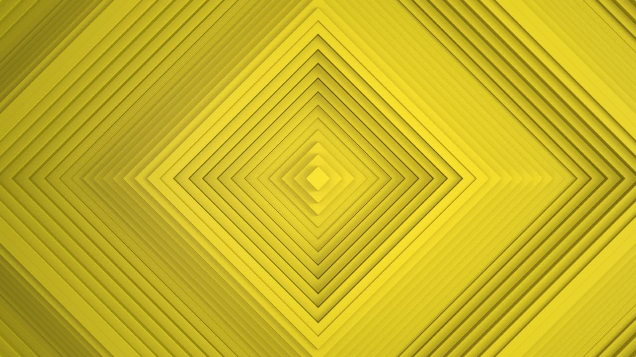 Sequential movement of the yellow rombov rings. The concept of wave and motion. Minimalistic 3d business background. A game of shadows. The pattern