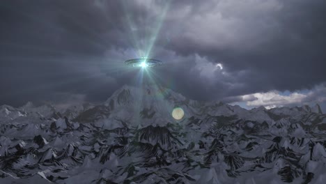 눈 인 산 위의 ufo