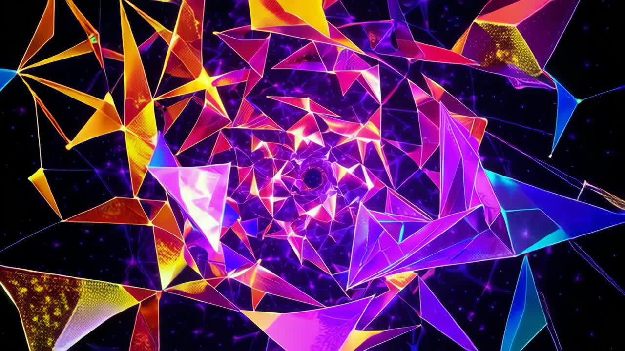 túnel geométrico abstracto y colorido