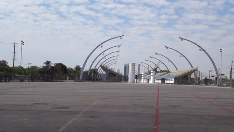 panoramic of the anhembi sambadrome in sao paulo, brazil