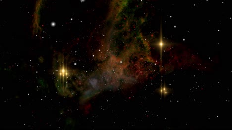 nebula clouds and orion stars float in the universe