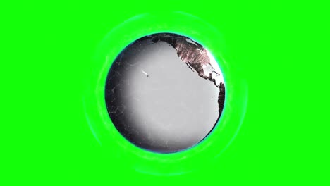animación del globo en frente de la pantalla verde