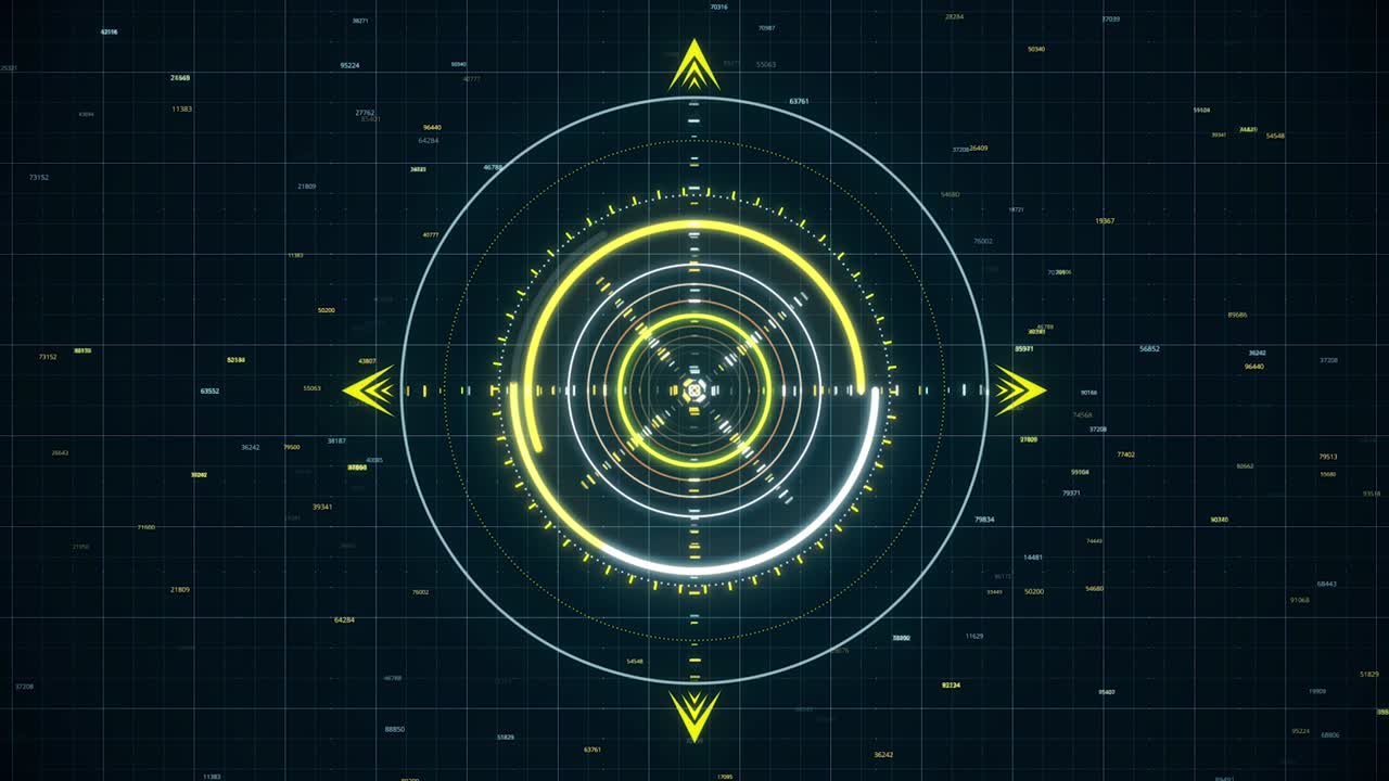 작업 과정에서 현대 타팅 시스템의 미래 인터페이스, 원활한 루프, 애니메이션, 기술 검색 프로그램과 함께 추상 디지털 디스플레이